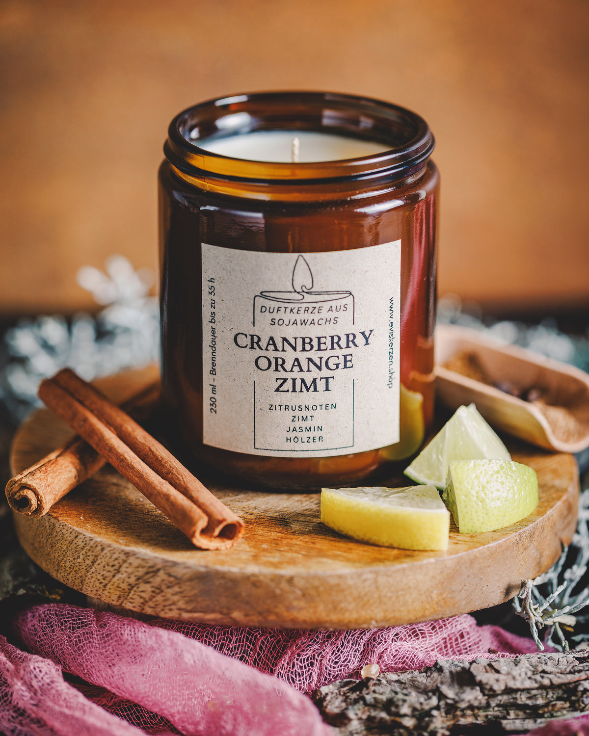 Duftkerze | Cranberry Orange Zimt