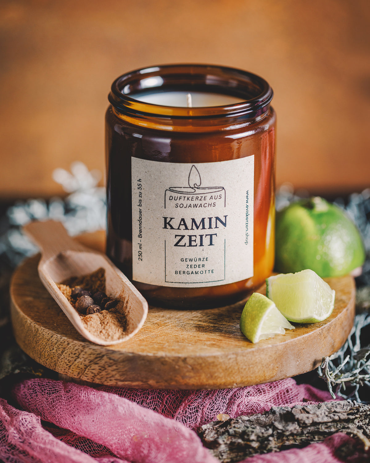 Duftkerze | Kaminzeit