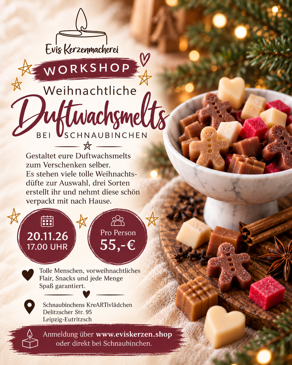 Workshop Weihnachtliche Duftmelts 20.11.2026